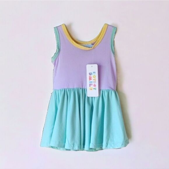 DotDotSmile Baby Twirl Dress 6–12M NWT | Pastel Lavender Mint | Chemical-Free - Picture 4 of 8